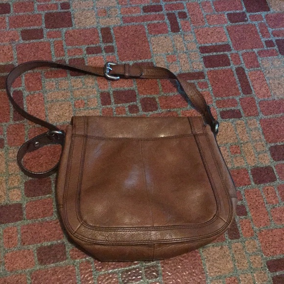 Brown real leather Fossil handbag - Picture 4 of 4